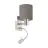 Eglo Wandleuchte Pasteri Stahl Satin-Nickel 40 | IP20 - Inkl. Spot und Exkl. 1x E27