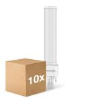 Lot 10x Noxion Lucent PL-C LED 7.4W - 830 Blanc Chaud | 2-Pins - Équivalent 26W