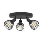 Eglo Plafonnier Sonni Acier Noir | IP20 - Convient pour 3x E14 